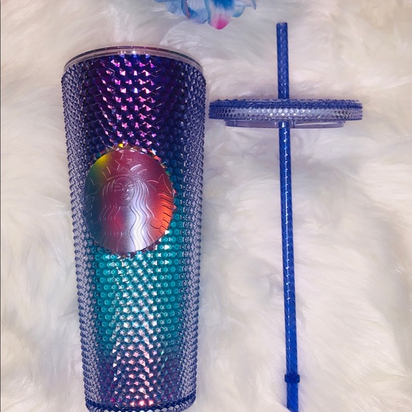 Starbucks Mermaid Studded Cup Purple Ombre Bling Tumbler 24oz Venti New 2021 - Picture 13 of 16